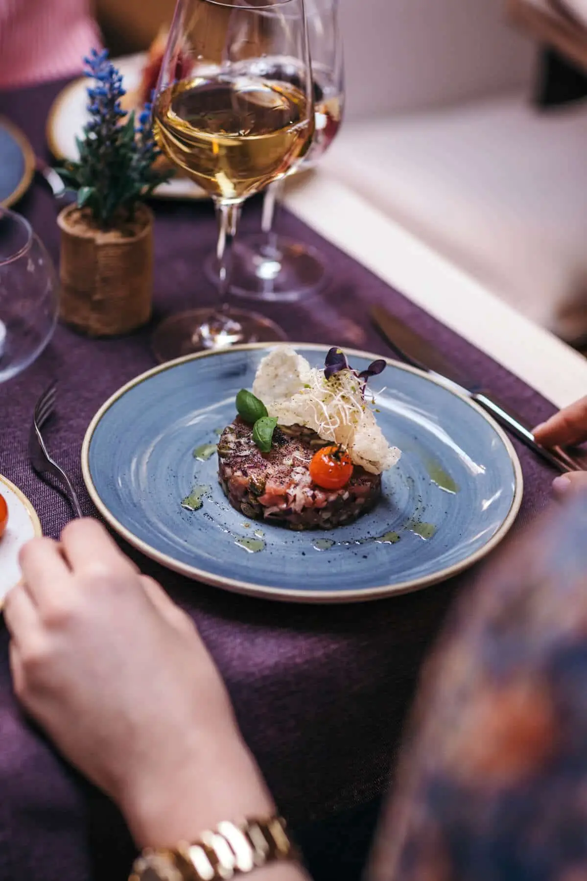Black risotto at Lucin Kantun restaurant Dubrovnik