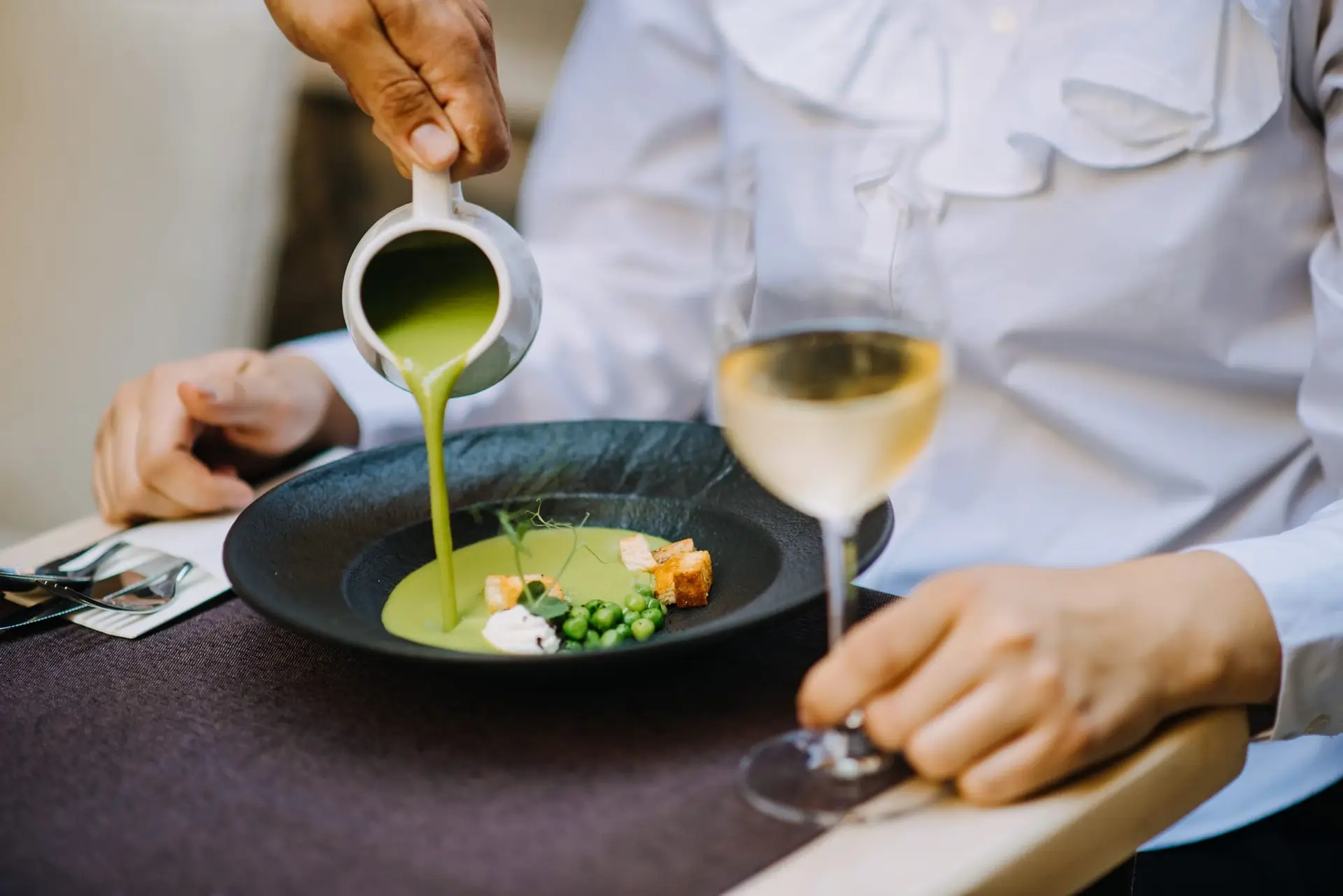 Seasonal pea soup at Lucin Kantun Dubrovnik