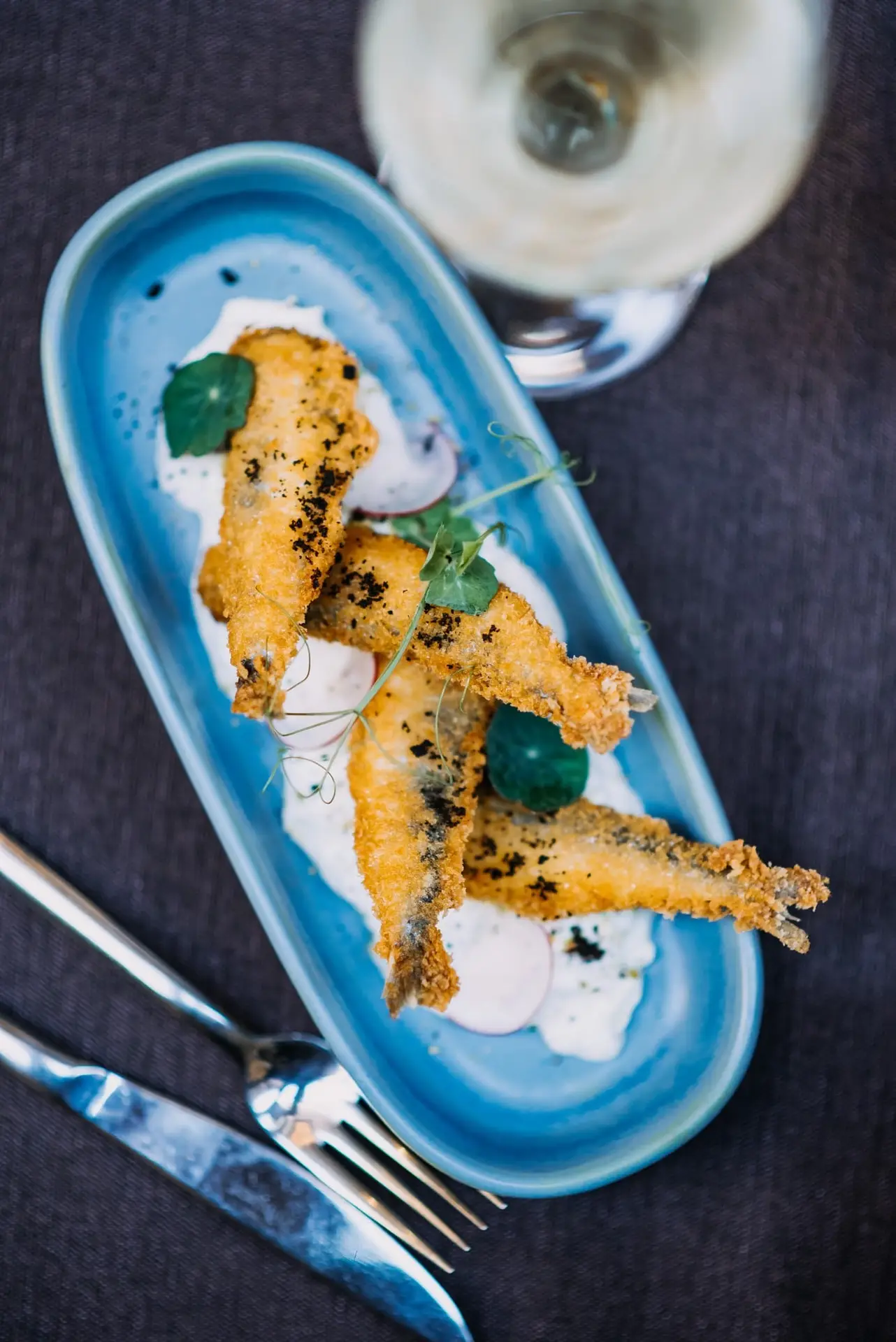 Fish salad starter at Lucin Kantun Dubrovnik